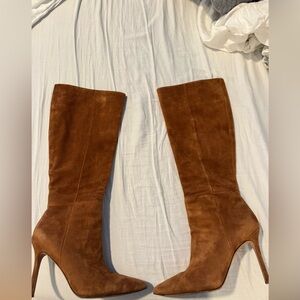 Veronica Beard Tan “Lisa” Knee-High Boots